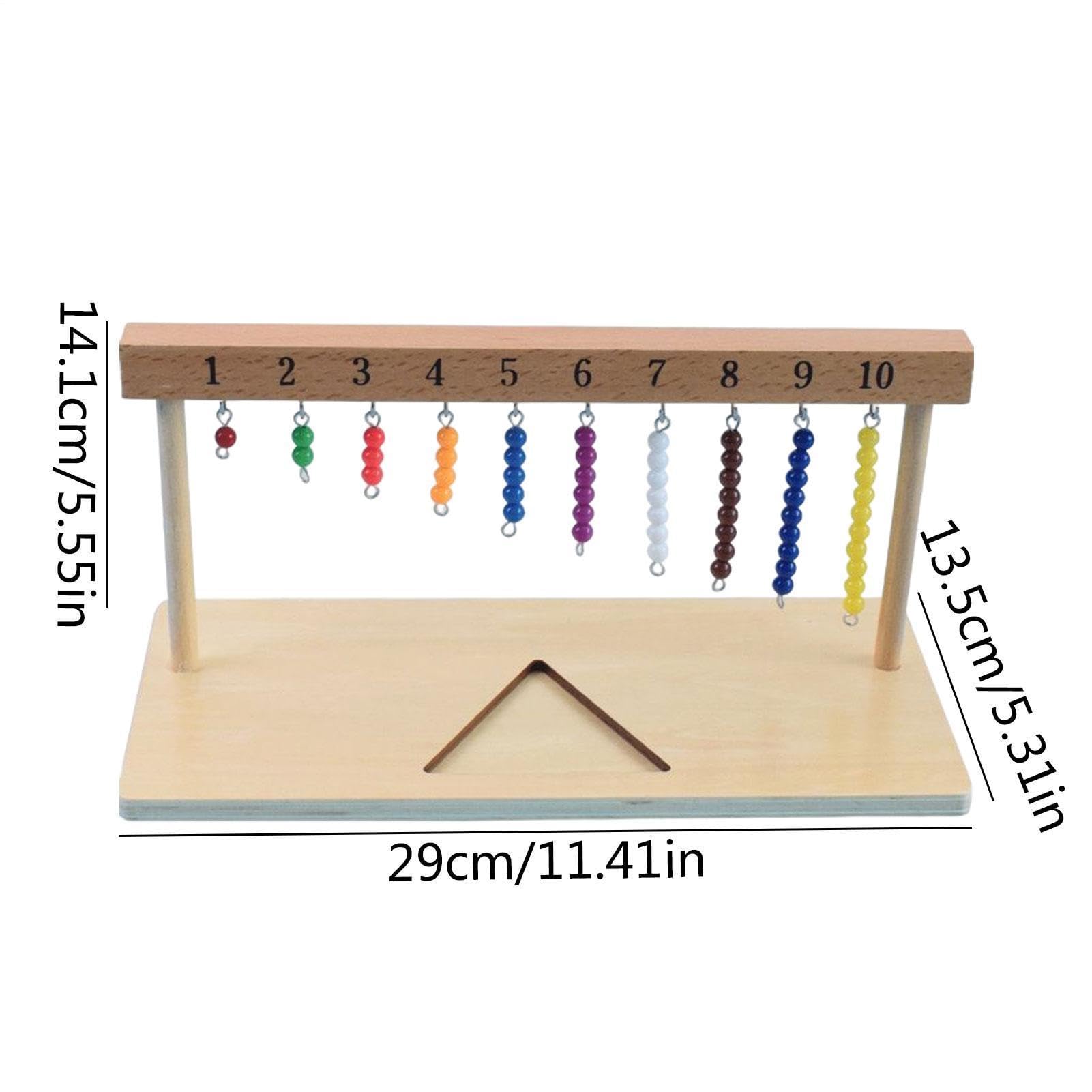 Generico Toy Bead Frame - Wooden Math Beads Learning Toy 29x13.5x14.1cm | Counting And Color Recognition Educational Toÿ for Kids Learning Use