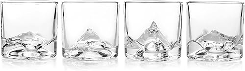 Miniatura 31 de LIITON - Juego de 4 vasos para whisky Gran Canyon: Vaso de whisky pesado de estilo clásico Everest
