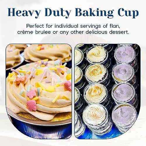 Miniatura 6 de KitchenDance - Vasos desechables de aluminio de 5 onzas, de colores, para hornear #A41- Paquete de 100