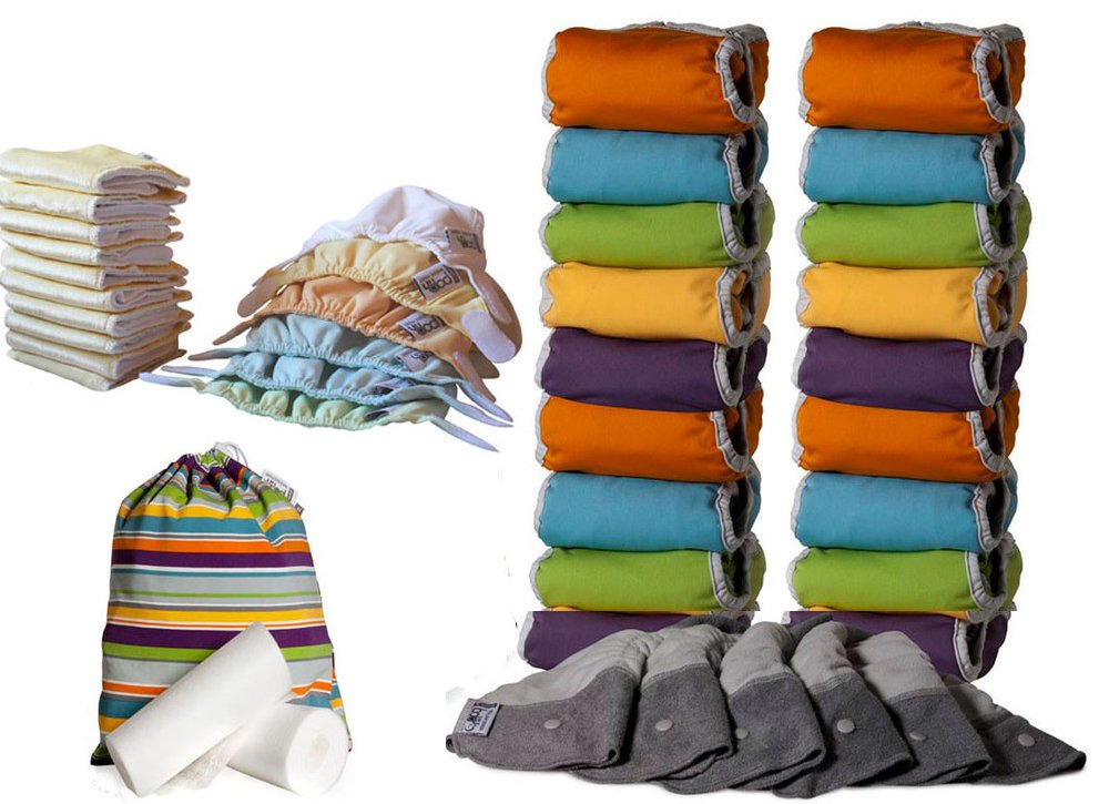Popin V2 Bamboo Big Box Brights Ensemble de couches en tissu avec pack Newborn