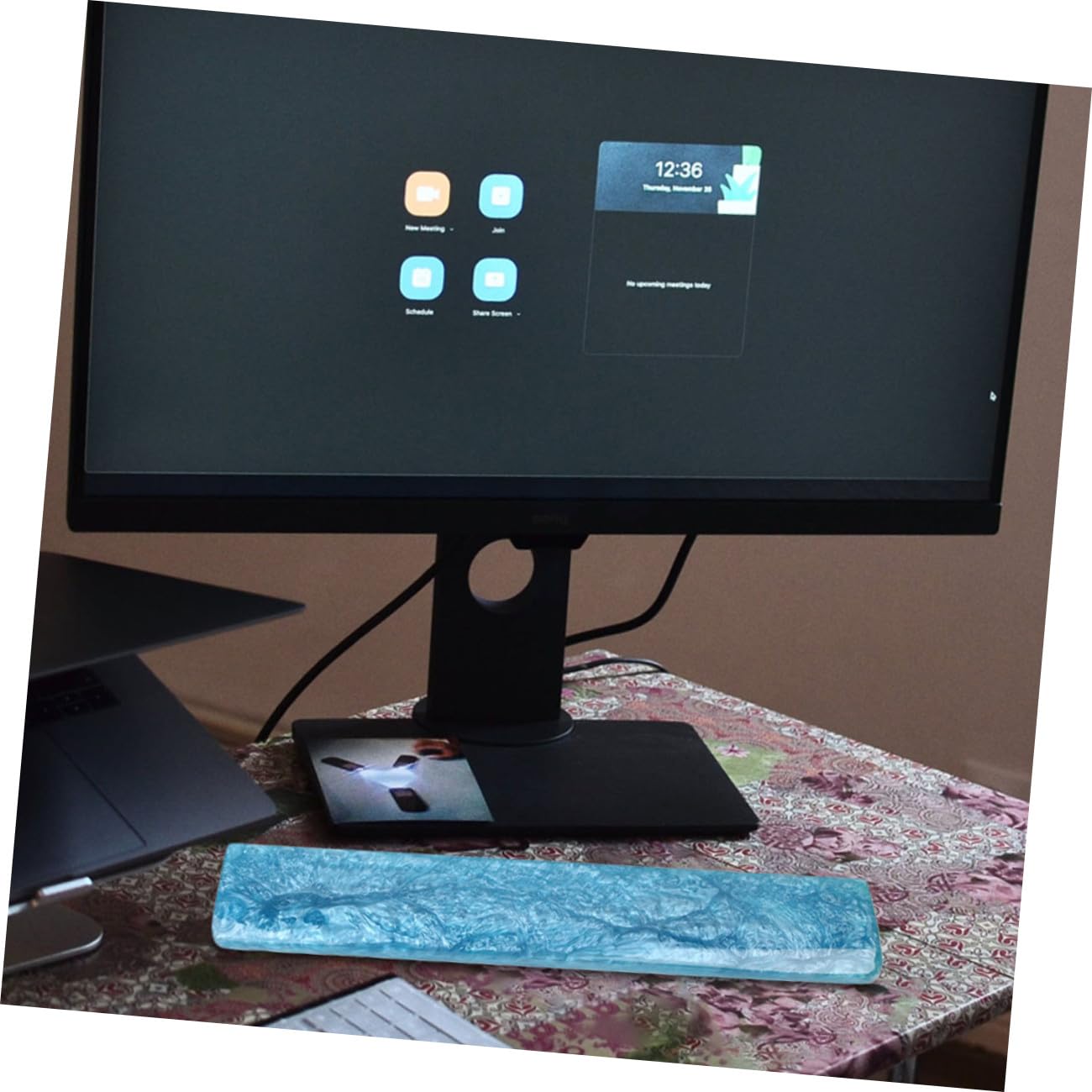 STOBOK Poggiapolsi Ergonomico Blu in Resina per Tastiera, Supporto Confortevole per Polso, Aiuta ad Alleviare Dolore, per Ufficio e Gioco