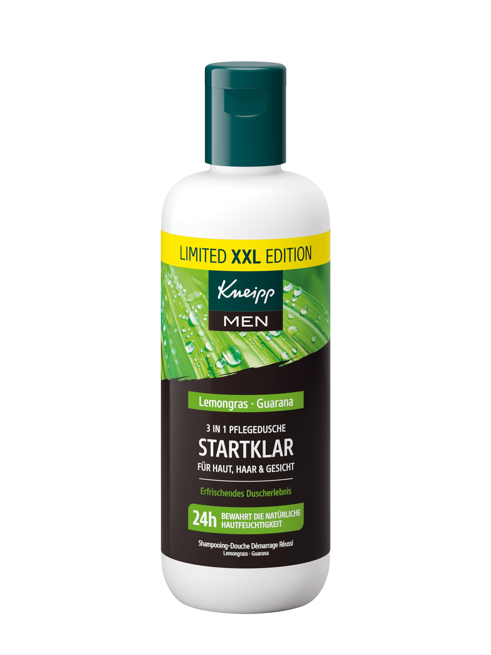 Kneipp MEN XXL Duschgel 3 in 1 Startklar - Lemongras und Guarana - Männerpflege mit Naturkompetenz - 400ml