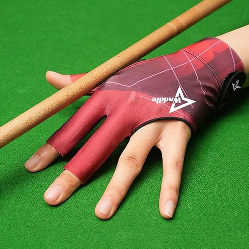 Miniatura 7 de Guantes de billar para mano izquierda, guantes de billar para mano izquierda, 3 dedos, guante deportivo de billar tallas populares para hombres y