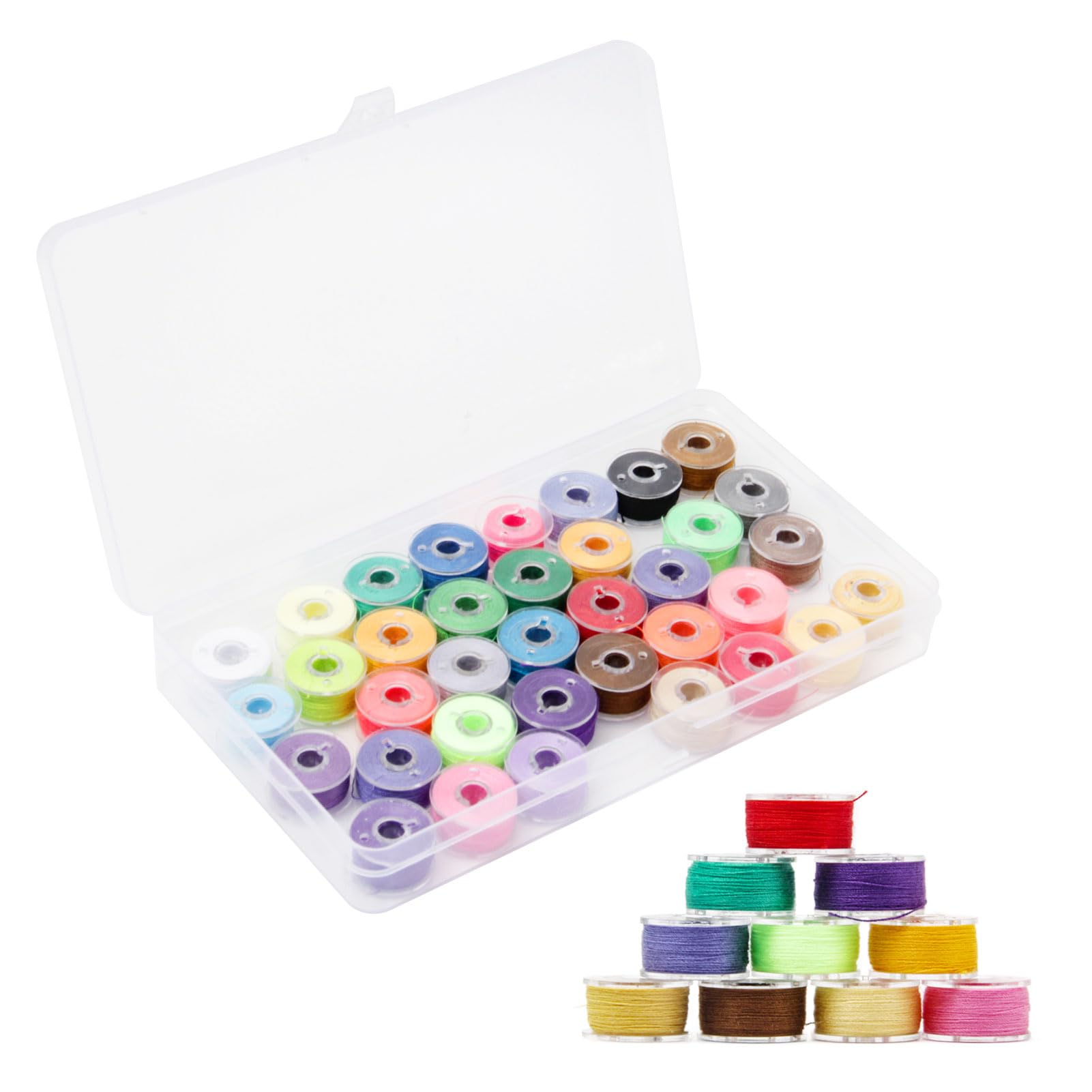 UTMACH 36 Rollos Cuerda Encerados Colorido Cordón de Hilos Encerados Hilo Encerado para Pulseras Hilos Poliester de Cera con Caja para Fabricación de Joyas,Manualidades,Costura de Cuero(36 Colores)