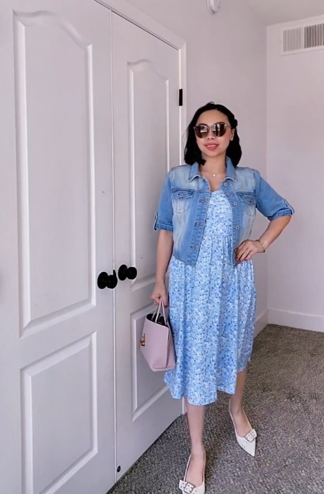 crop denim jacket with dress Cropped Denim Jacket