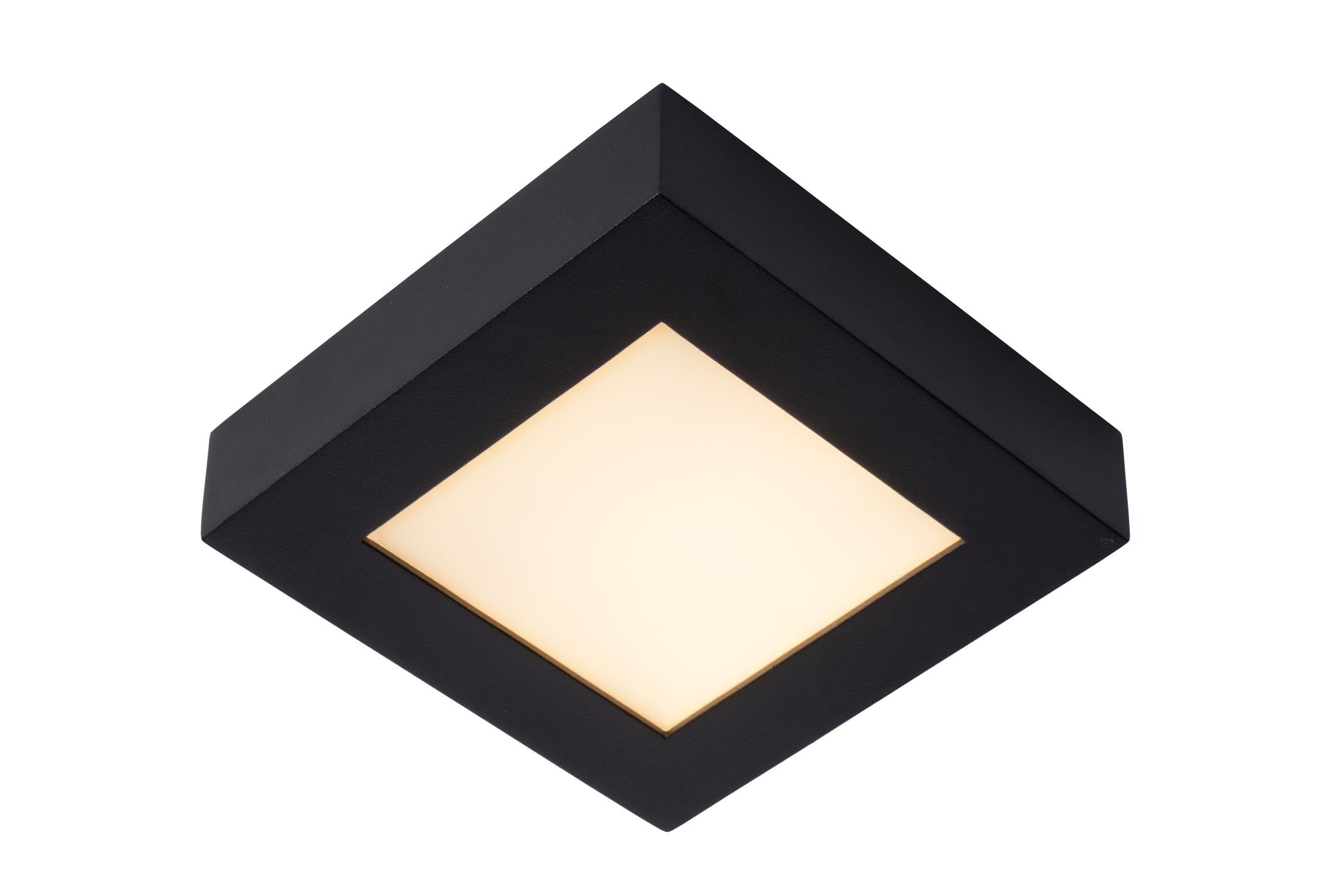 LUCIDE BRICE-LED - Deckenleuchte Badezimmer - LED Dim. - 1x15W 3000K - IP44 - Schwarz