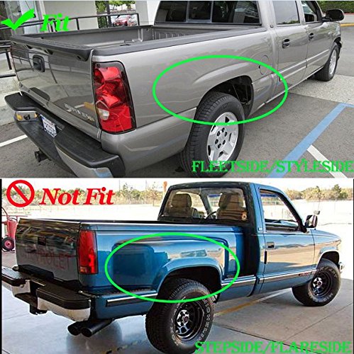 Deebior 6.5Ft Soft Lock & Roll Up Tonneau Cover Top Mount Style Clamp On Truck Bed Assembly W/Rails Compatible With 99-06 Silverado/ Sierra 07 Classic Body Fleetside Bed Only #TOP2