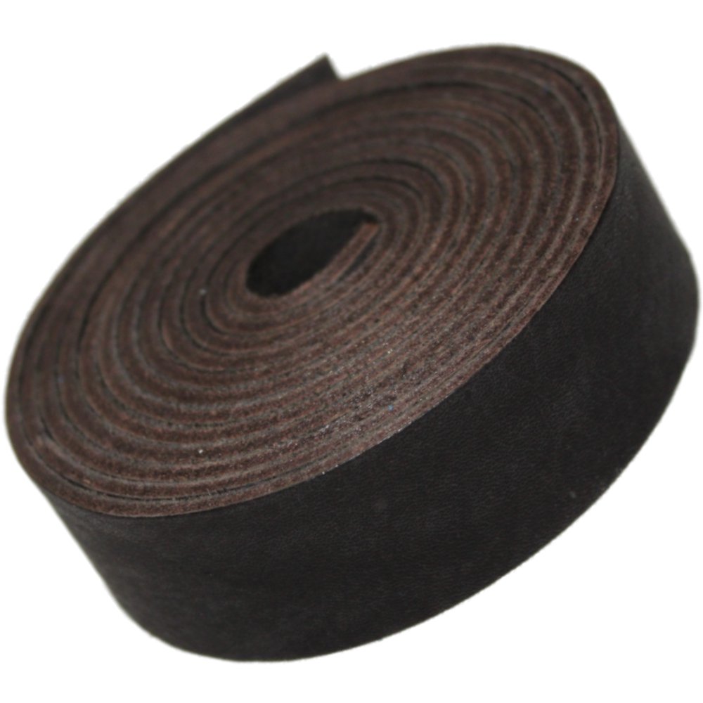 TOFL - Correa de piel (2,54 cm de ancho) 1 Inch Wide 8-9 oz Midnight Brown