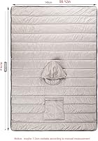 Vista 7 de Manta térmica con capucha acolchada y cálida, saco de dormir ligero para unisex, color beige, Beige