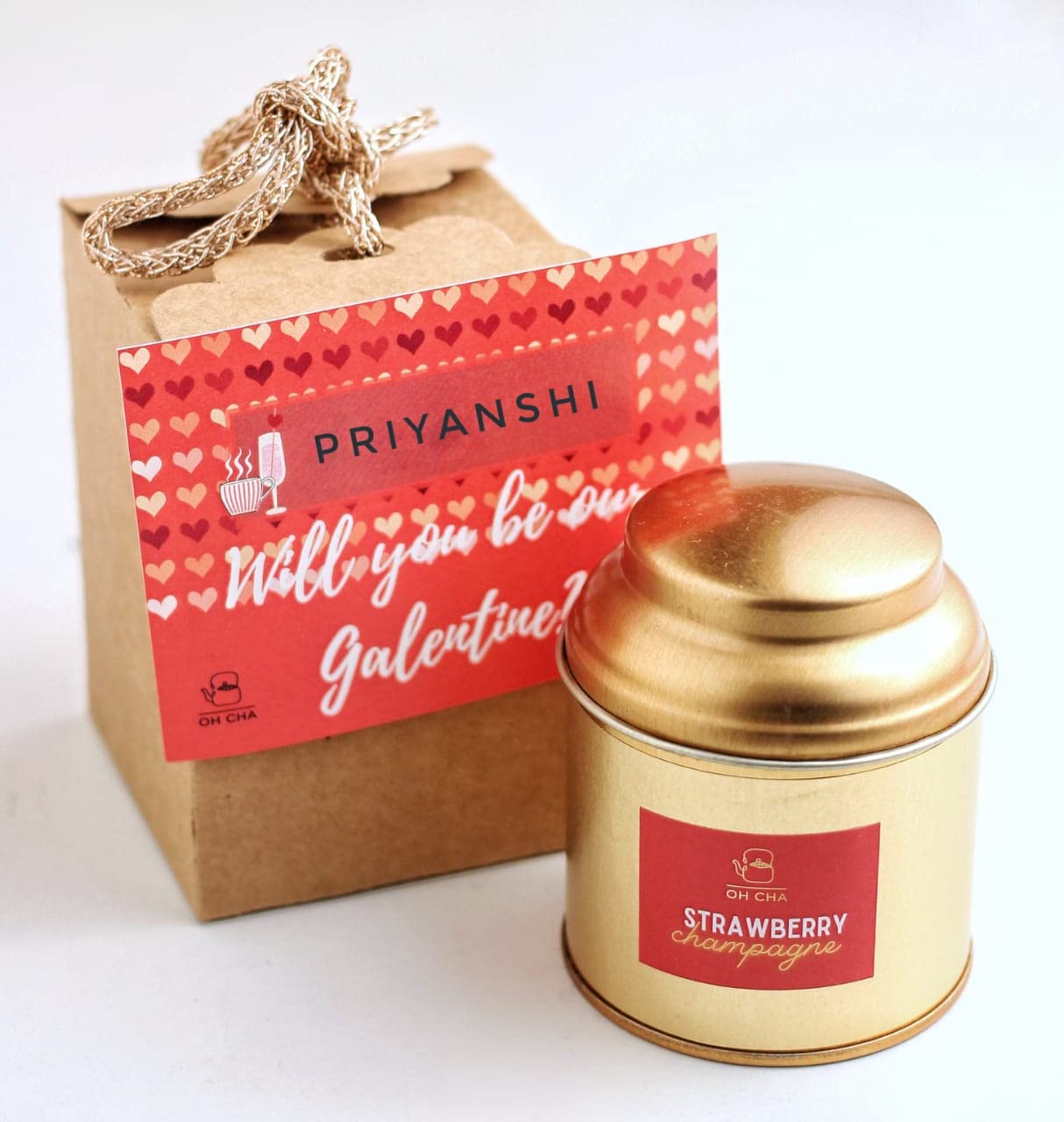 OH CHA - Strawberry Rose Tea | 35gms, Darjeeling Long Leaf Tea with Raisins, Fresh Strawberries, Rose Petals, Hibiscus, Stevia | Flavoured Tea, Non Alcoholic | Celebrations in a tea cup | Brew Hot or Ice tea, for Mocktail, Cocktail 2
