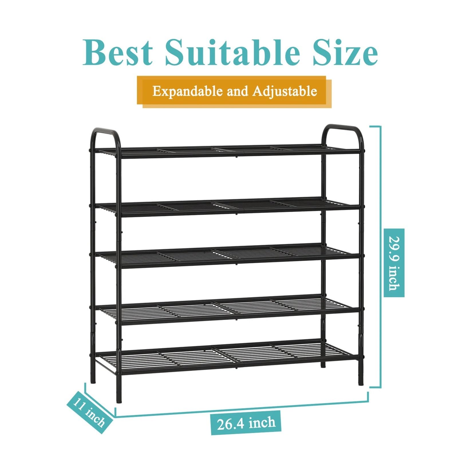 Estantería de Metal 3/4 Tier Multi-Layer Shoe Rack Space Saving Household