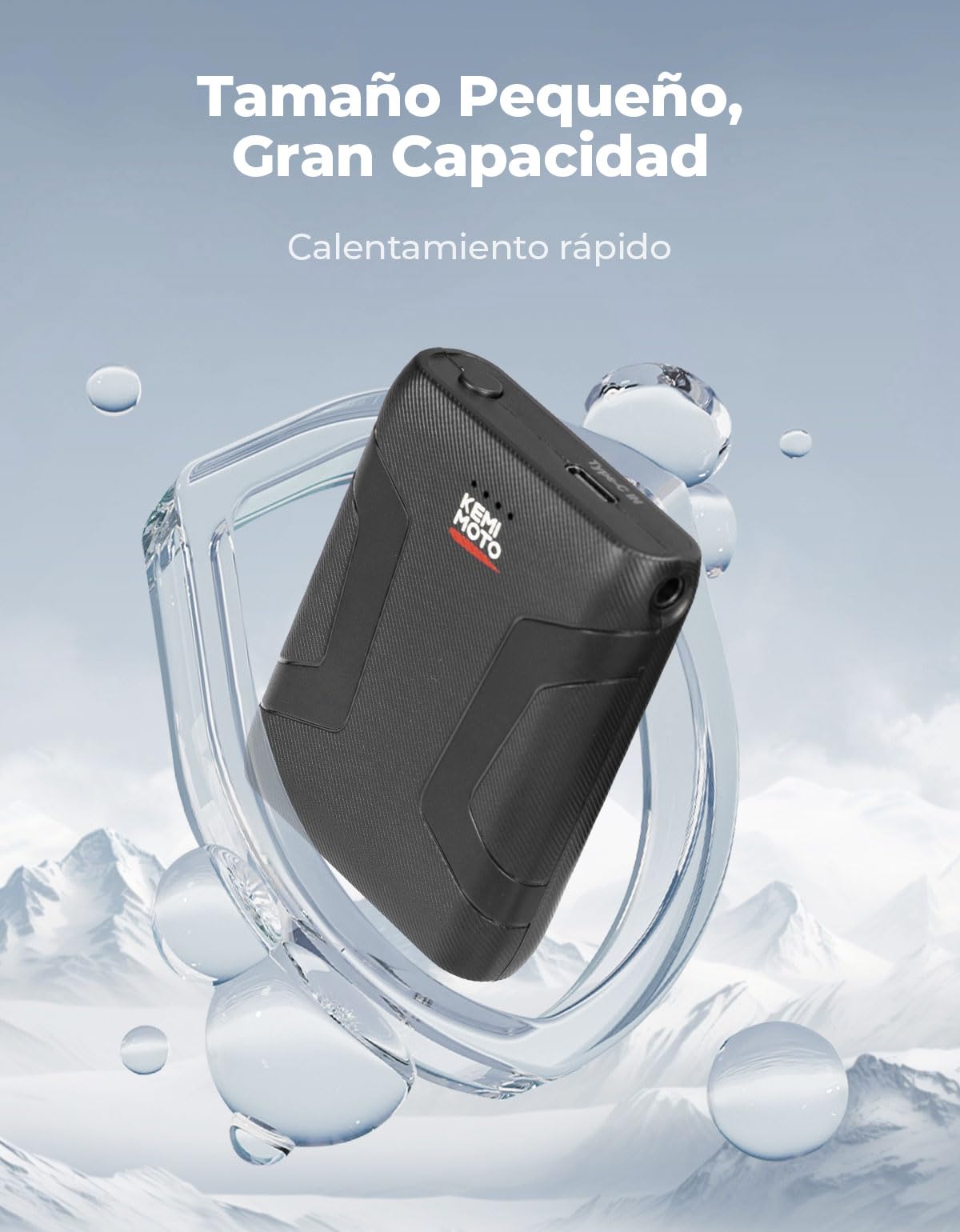 KEMIMOTO Guantes Calefactables, Guantes Térmico Invierno con Batería 2500 mAH, Guantes Cálido Ligeros Cómodos Flexibles para Moto Trabajadores Deportes Inviernos al Aire Libre Hielo Nieve