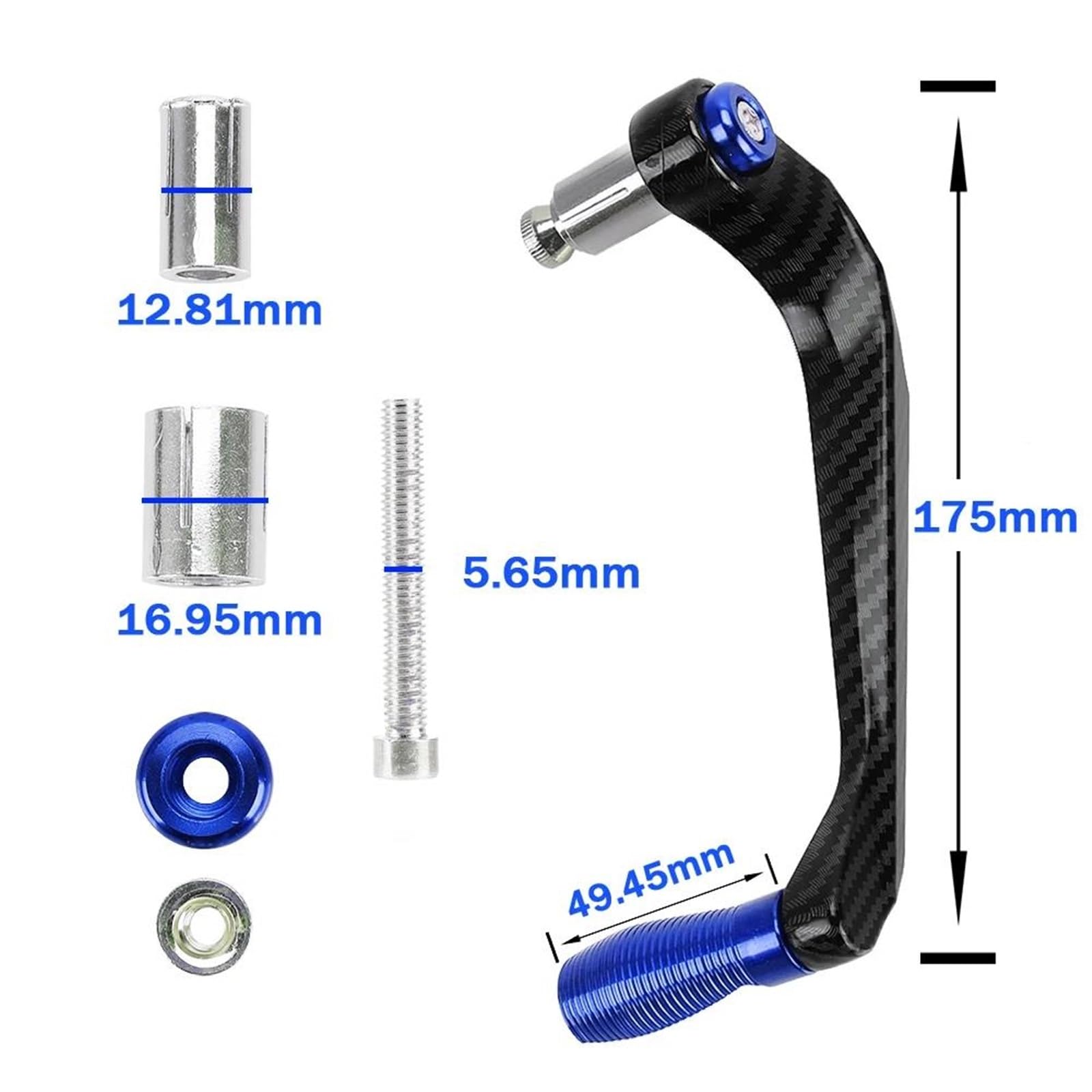Hebelschutz Für BMW S1000RR 2010–2019, 2020, 2021, 2022, 2023 Motorrad-Handschützer Für Brems- Und Kupplungshebel(Blu)