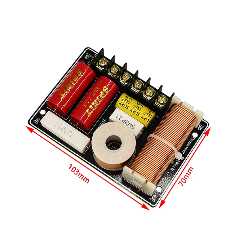 JINGERL 2Pcs Frequency Divider 2 Way 200W Tweeter Bass Crossover 2800Hz Intersect Frequency 4Ohm 8Ohm Speaker Filter Home Theater DIY (Color : 2 Pieces)