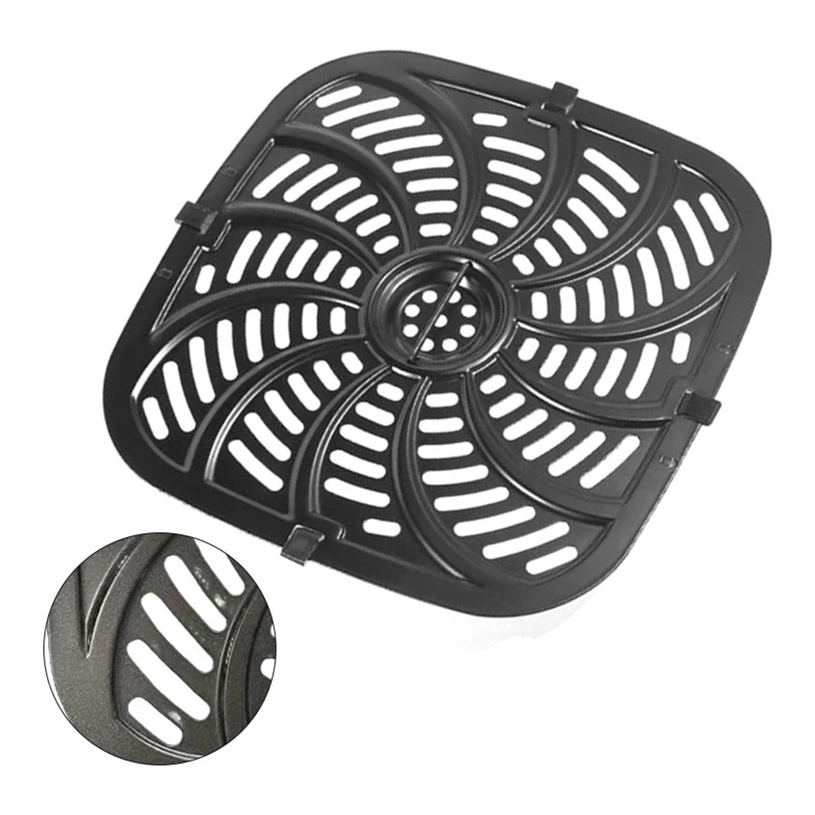 Genérico 1 Bandeja de Repuesto for freidora de Aire. | 24x25cm, protectores de esquinas, multiusos, fácil de limpiar