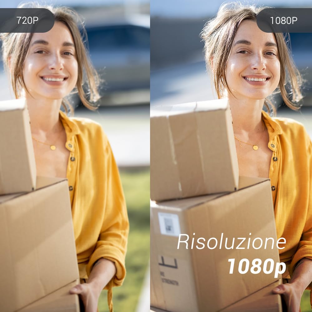 EZVIZ HP5 Videocitofono Connesso, 7 Pollici Touch Monitor, 2 fili, Visione Notturna, Apertura da remoto, Full HD, Apertura RFID, Impermeabile, Dual Band