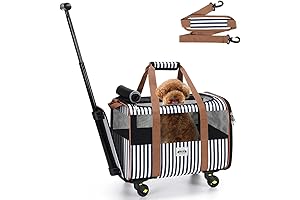 Lekesky Dog Carrier: Airline-Approved Travel Companion with Wheels and Convenience