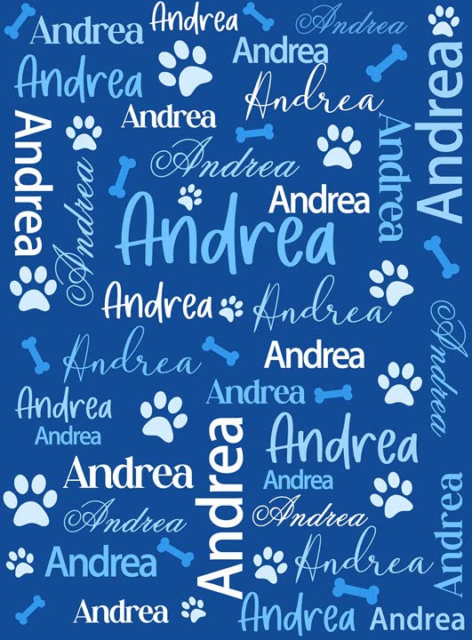 Zookao Custom Blanket with Name Customized Flannel Throw Blanket for Kid, Personalized Gifts for Birthday Valentines Christmas