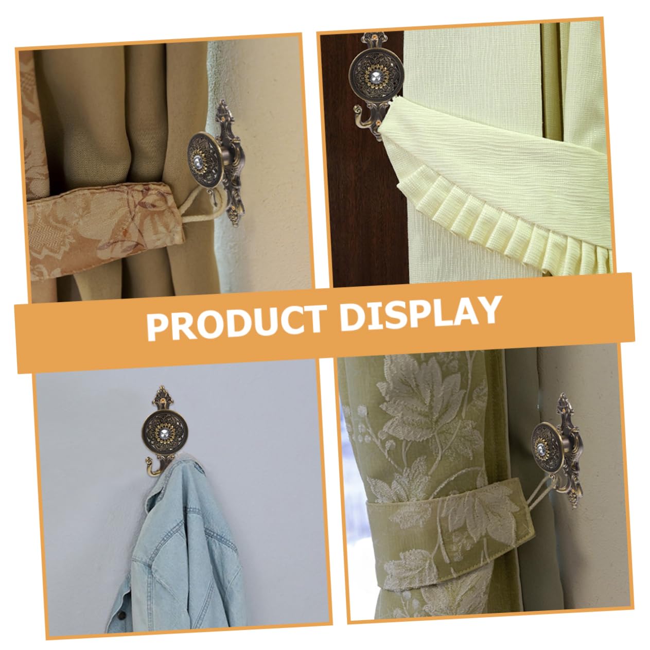 MAGICLULU Lot De 5 De Rideaux en Alliage Muraux pour Chapeaux Organisateurs Créatifs pour Décoration Intérieure 4 Pièces X 5