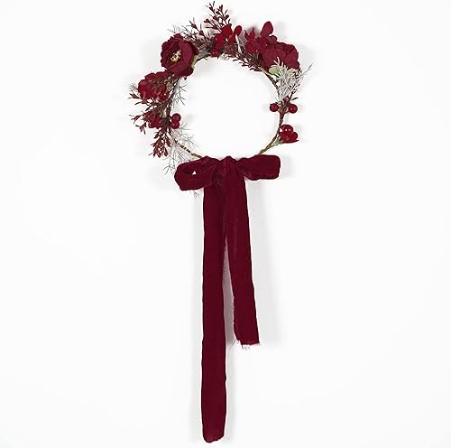 Miniatura 6 de MEEDEE Cinta de terciopelo burdeos de 3 pulgadas, cinta de terciopelo rojo burdeos, cinta de terciopelo con flecos, cinta de terciopelo de seda con