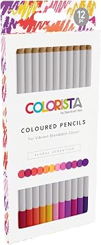 Spectrum Noir Colorista Coloured Pencils-Pack of 12-Floral Sensation, Multicolour, one Size