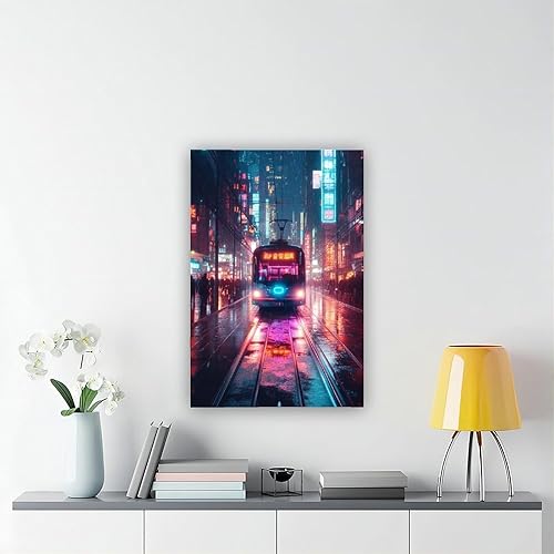 Miniatura 6 de XAHOR Futuristic Retro Neon Cyberpunk Wall Art  Vibrant Synthwave Print  Modern Urban Decor Canvas Wall Art Print Poster For Home School Office
