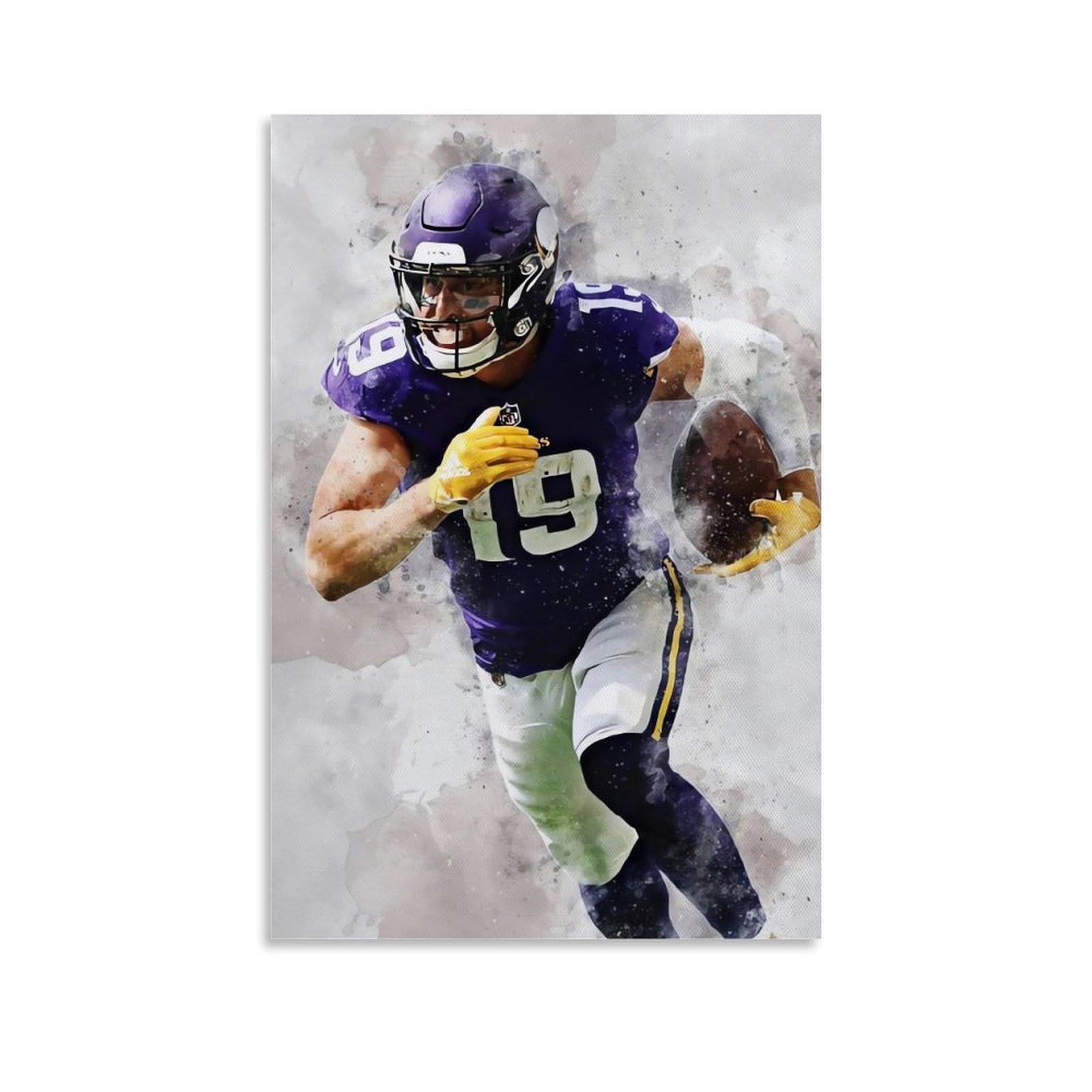 IEMIHZUM Sport Poster Adam Thielen Poster Decorative Painting Canvas Wall Art Living Room Posters for Bedroom Home Painting 12x18inch(30x45cm)