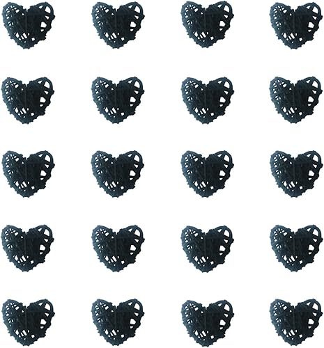 Bola de ratán con forma de corazón de 2 pulgadas y 1.969 in, bola de relleno de jarrón para manualidades, accesorios para sesión de fotos,