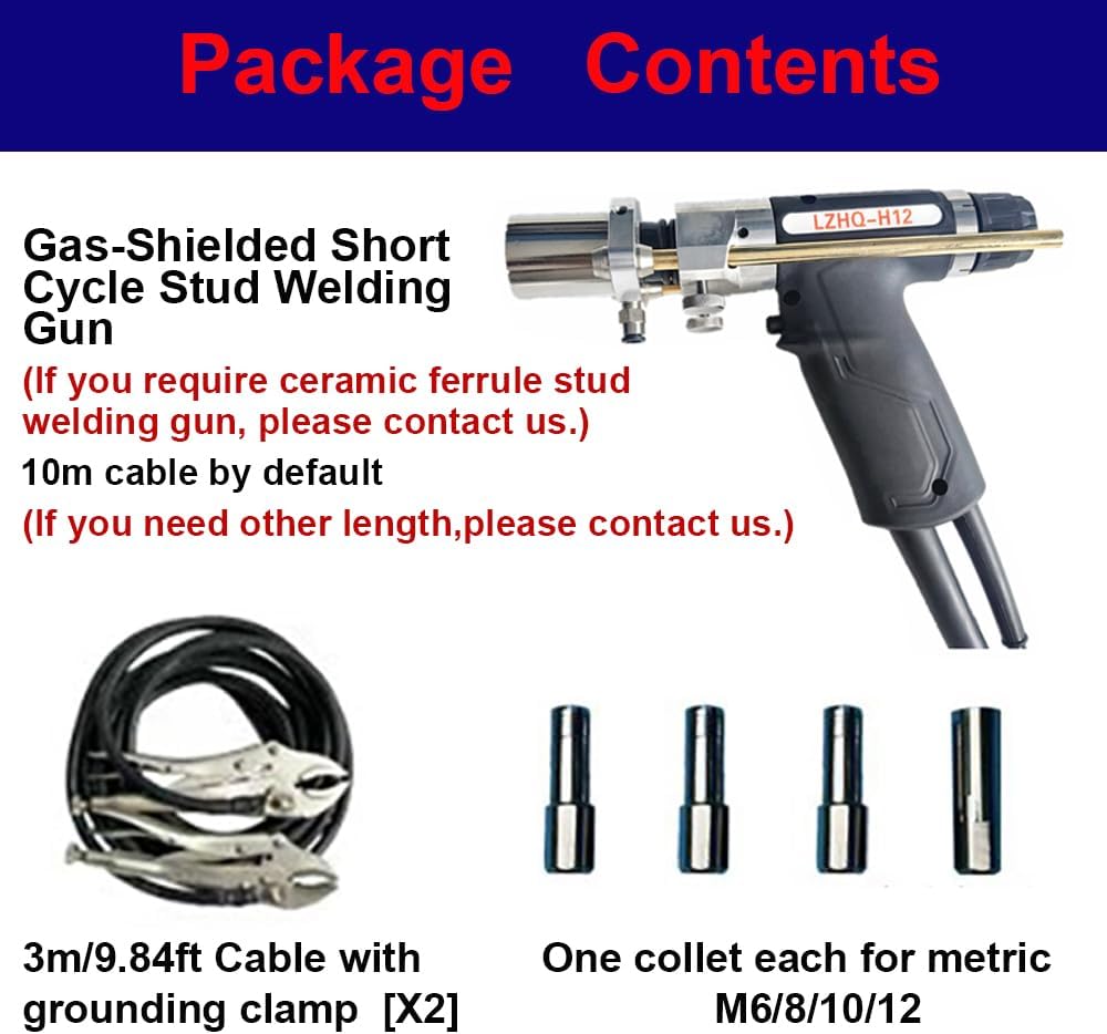 1250A Drawn Arc Stud Welder Machine with Gas Shielded Short Cycle Welding Gun