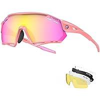 X-TIGER Occhiali Da Ciclismo,Polarizzati per TR90 Occhiali Bici MTB Con 5 Lenti intercambiabili