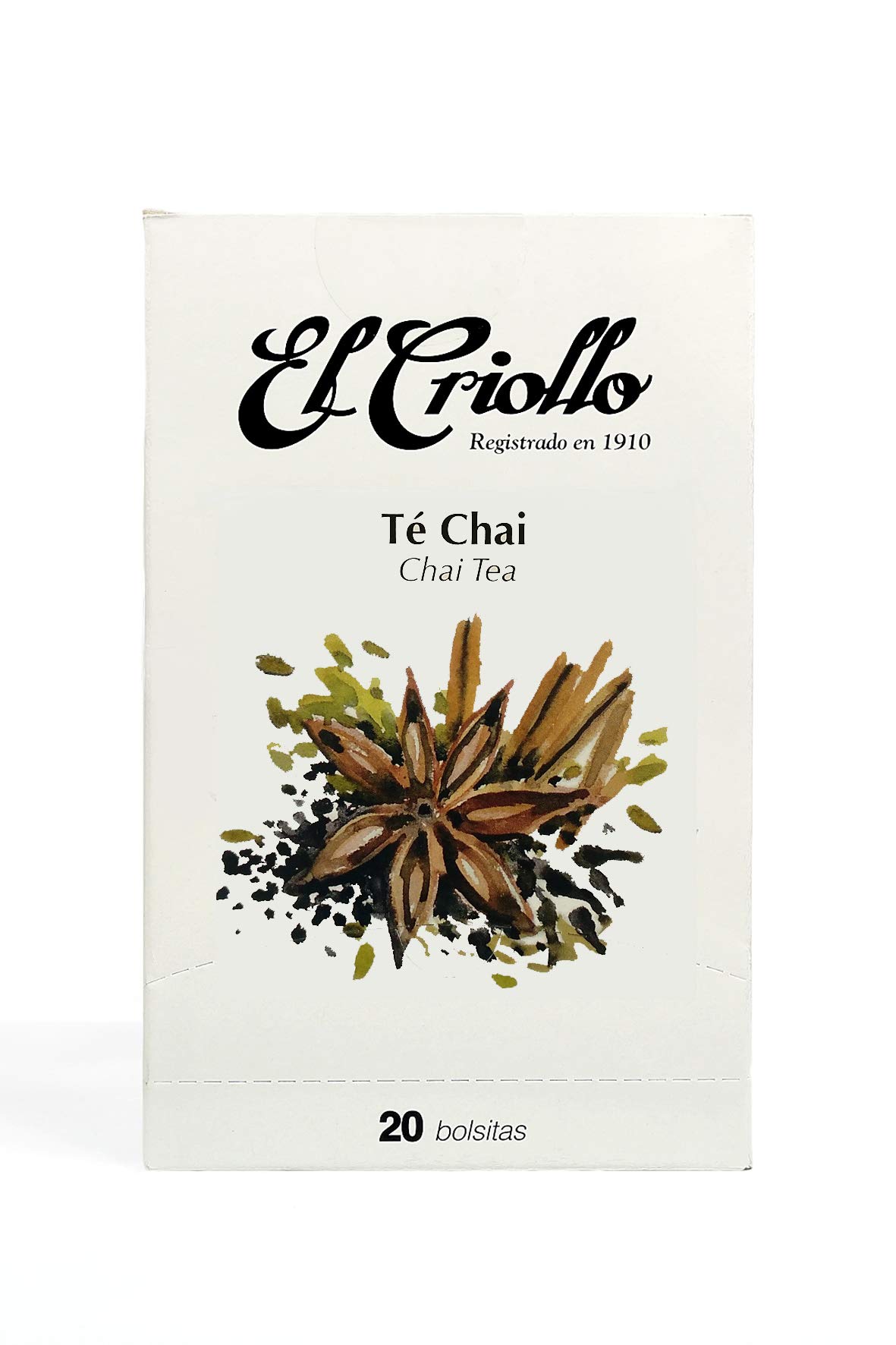 El Criollo Infusión Té Chai Gourmet Pack 2x20 40 Bolsitas
