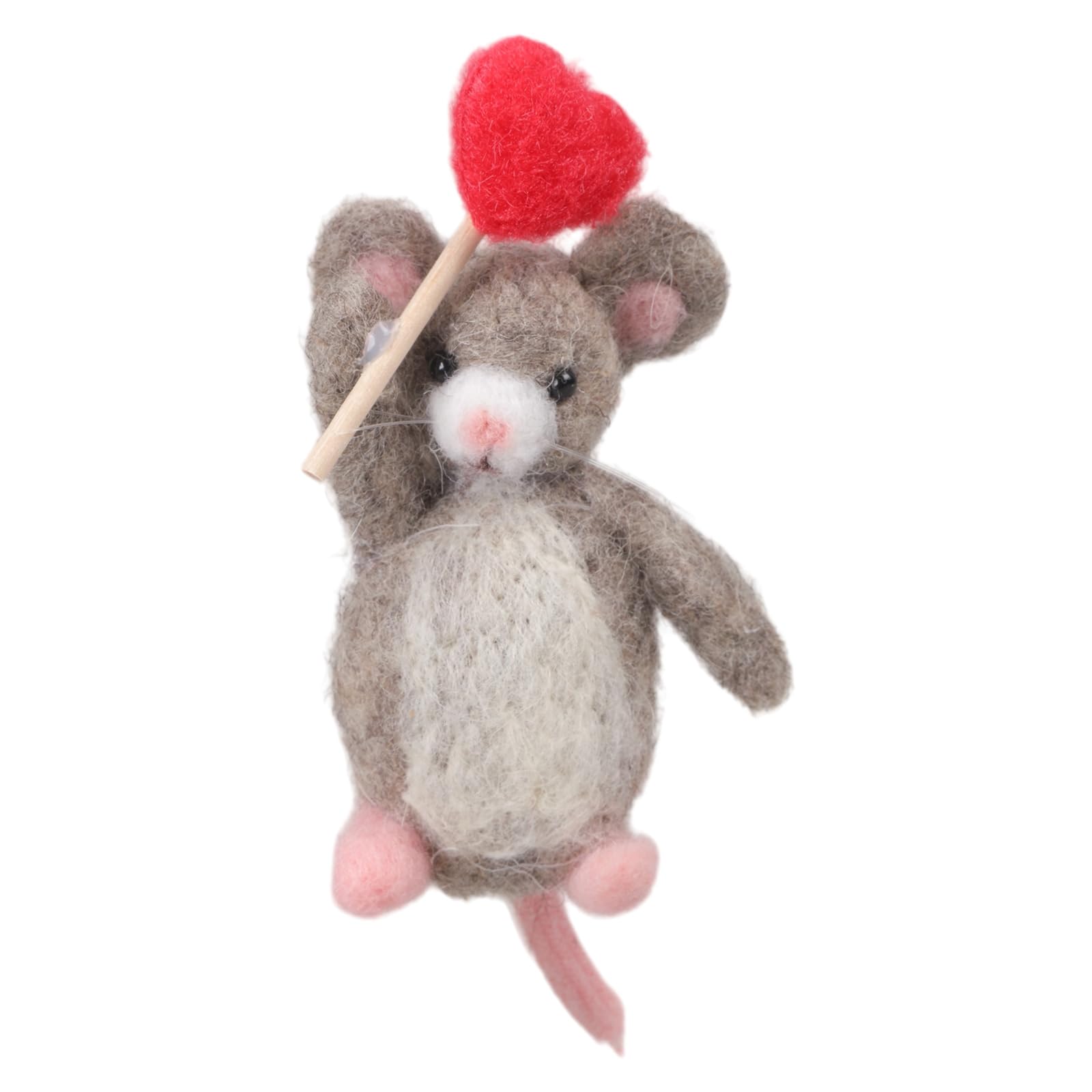 Maxtonser Handcraft Wool Fabric Creature Decoration Balloon Animal Featuring Heart For Giving And Projects