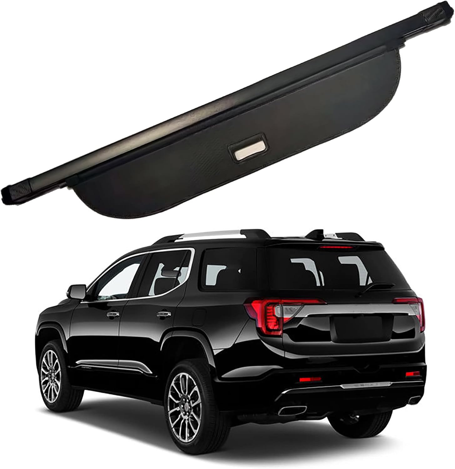 Kaungka Protective Cargo Cover Compatible for 2017-2023 GMC Acadia Durable Black Rear Trunk Shield Retractable 2017-2023 Acadia Standard(57.5 inches)