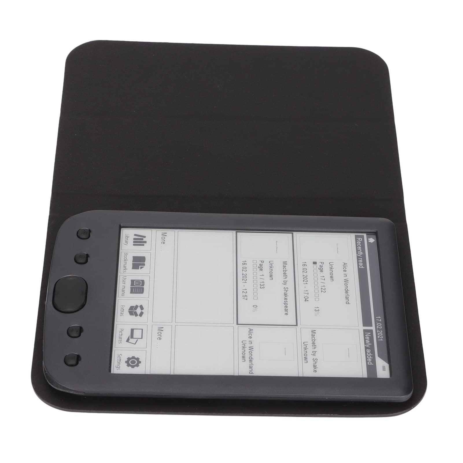 Ereader Lettore di E-book con Schermo a Inchiostro Ad Alta Definizione da 6 Pollici per Leggere Comodamente con Custodia Protettiva da 8 GB Nera