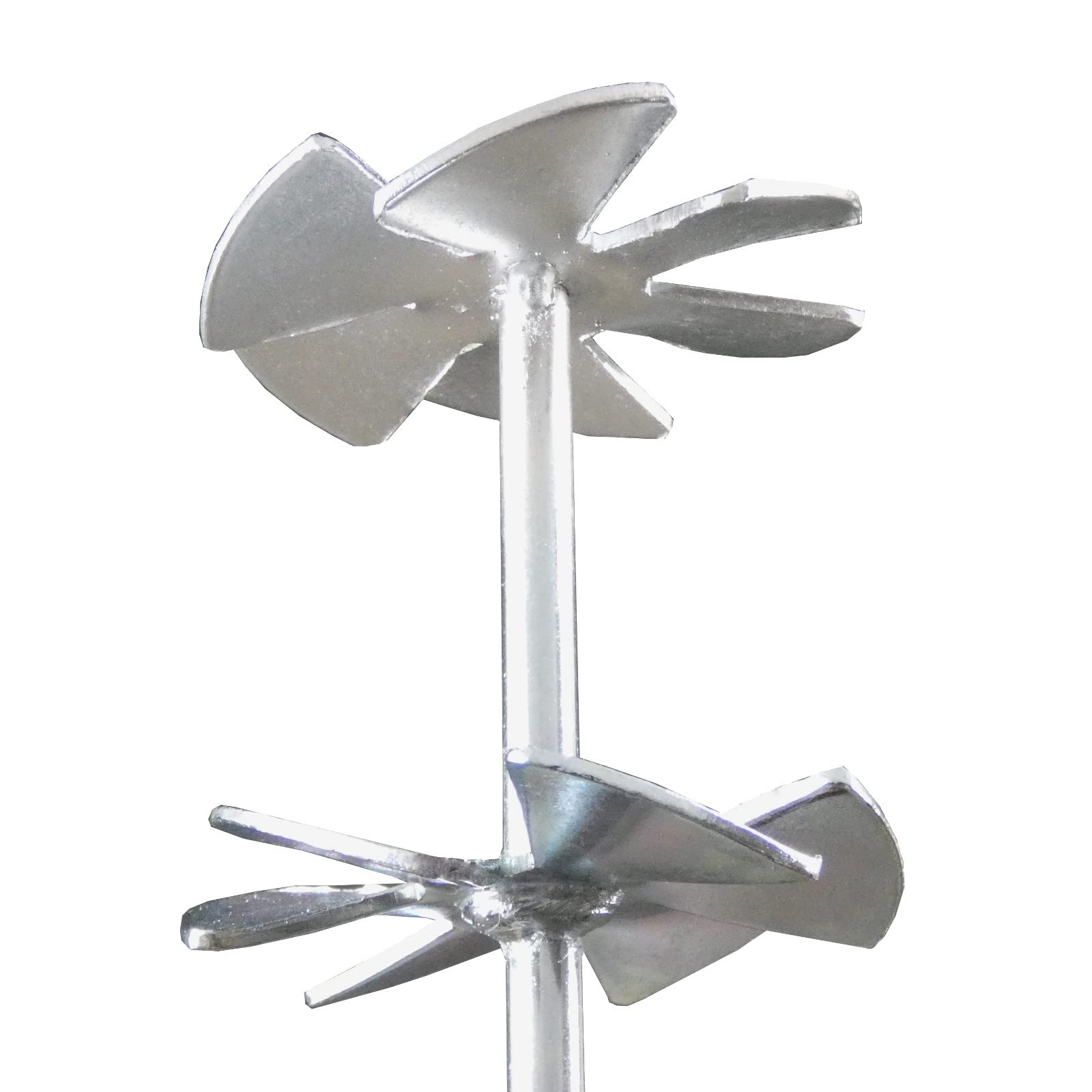 DEWEPRO Miscelatore per Pitture e Vernici Frusta Doppia Testa a Stella Zincata Ø75x500mm