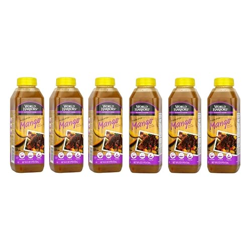 World Harbors Island Mango Salsa y Marinade, Botella de 16 onzas (Pack de 6)