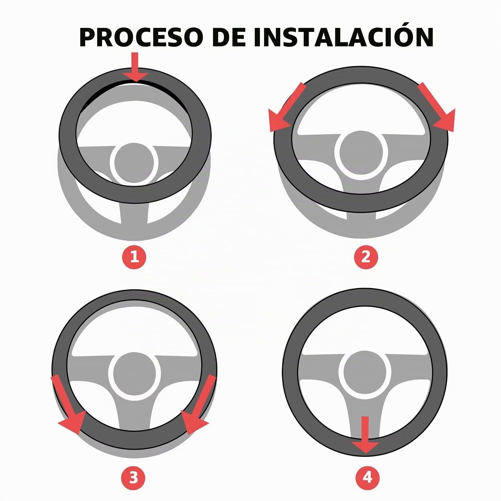 Pahajim Funda Volante Coche Bling Bling Rhinestones Cubre Volante Cuero de PU Antideslizante Universal 38 cm/15 Steering Wheel Cover para Mujer (Negro-Blanco)