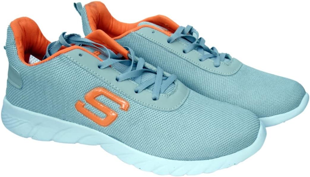 GenericUni Walk Footwear Sports,Walking,Gym,Training,Running Shoes for Men (L.Grey/Orenge)