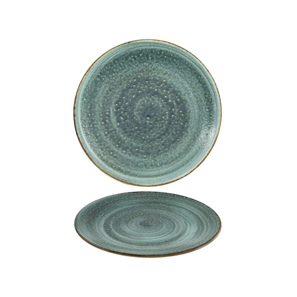 summa - Plato llano diámetro 22cm Turquesa (Mediano). Set 6 unidades. Vajilla moderna de color | Colección Moon. Uso en casa, restaurante y fiestas