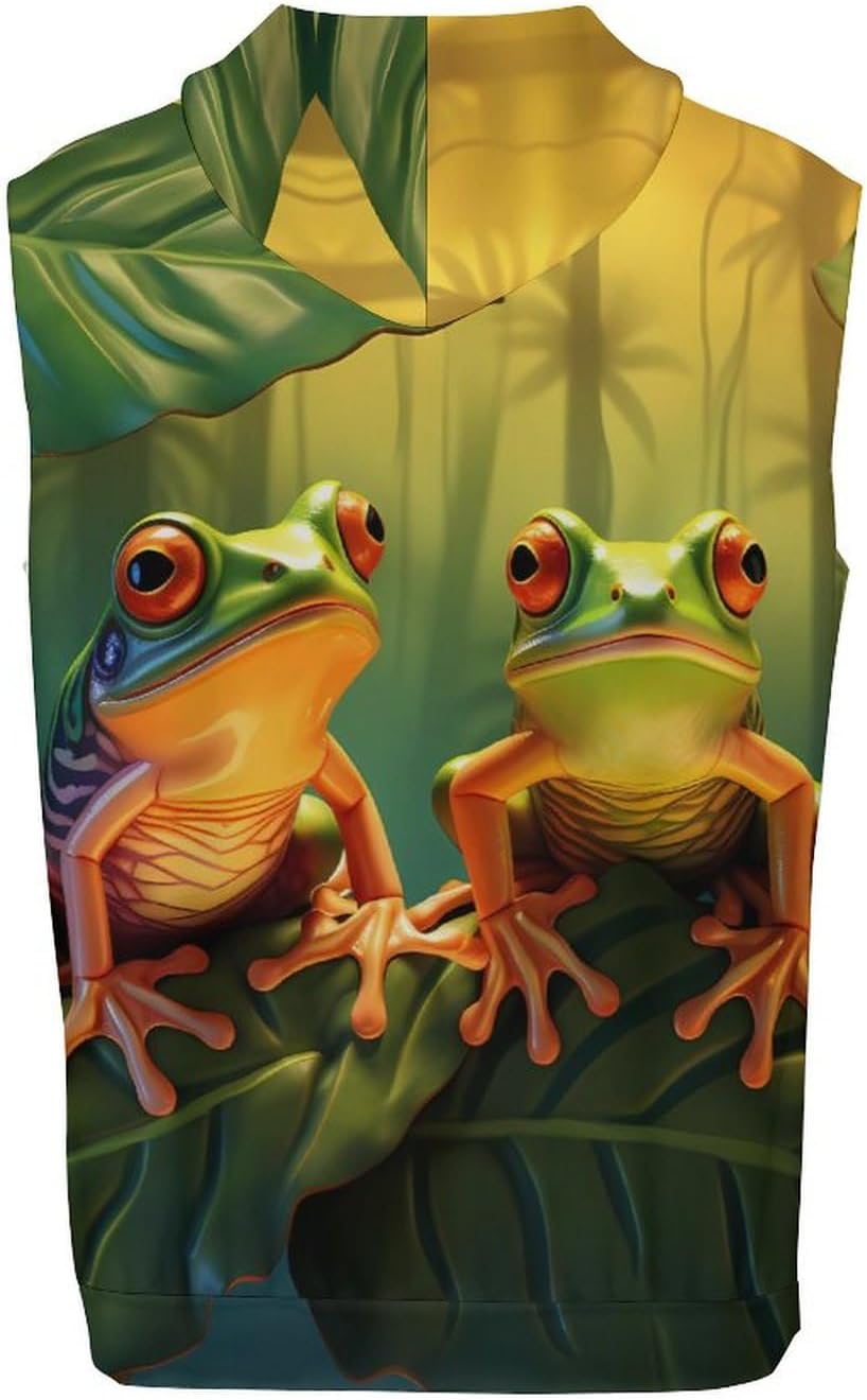 Men's Workout Hooded Tank Tops Sleeveless Muscle Gym T-Shirts