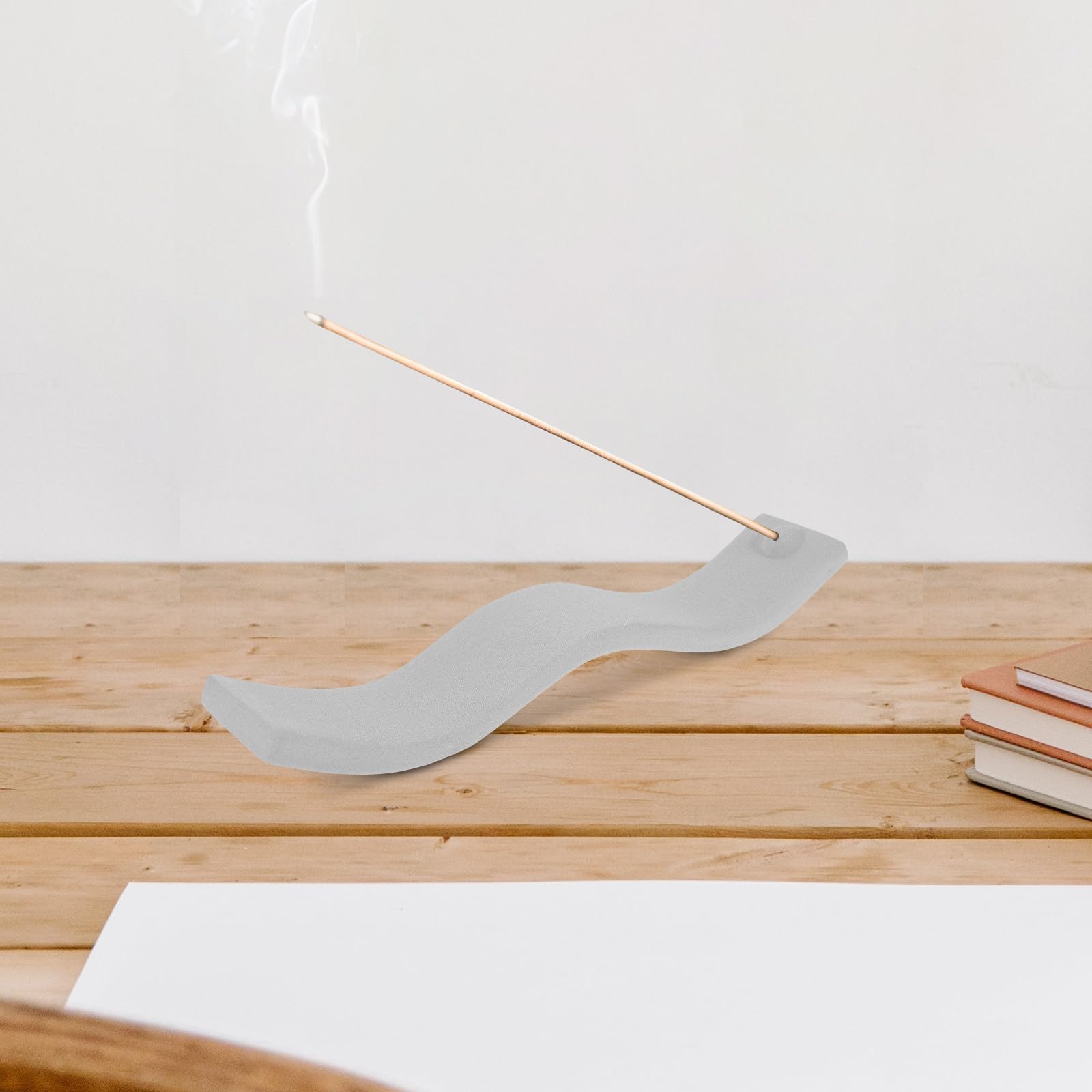 Soportes para Incienso en Barra de Cerámica 2 Piezas Quemador de Varillas para Dormitorio y Sala de Té Decorativo