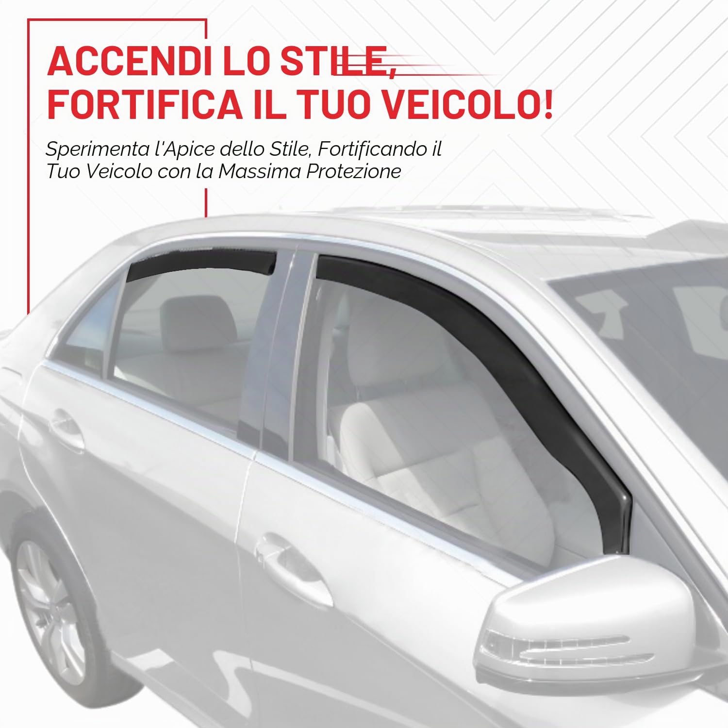 Set di 4 deflettori d'aria tipo IN-CHANNEL compatibili con HYUNDAI TUCSON 2021 2022 2023 2024 2025 Deflettori laterali in acrilico Hyundai Tucson