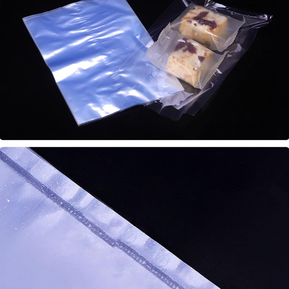 Lot de 100 Paquet Rétractables en Film Pp Bleu Fonction Scellage, Adaptés pour Emballage Industriel et Supermarché, Paquet D'emballage Rétractable Pratique