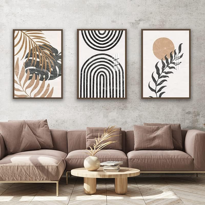 LPFNSF Modern Abstract Poster Set, Bohemian Style Home Background Wall Decoration Picture, Plant Leaf Printed… - Image 3