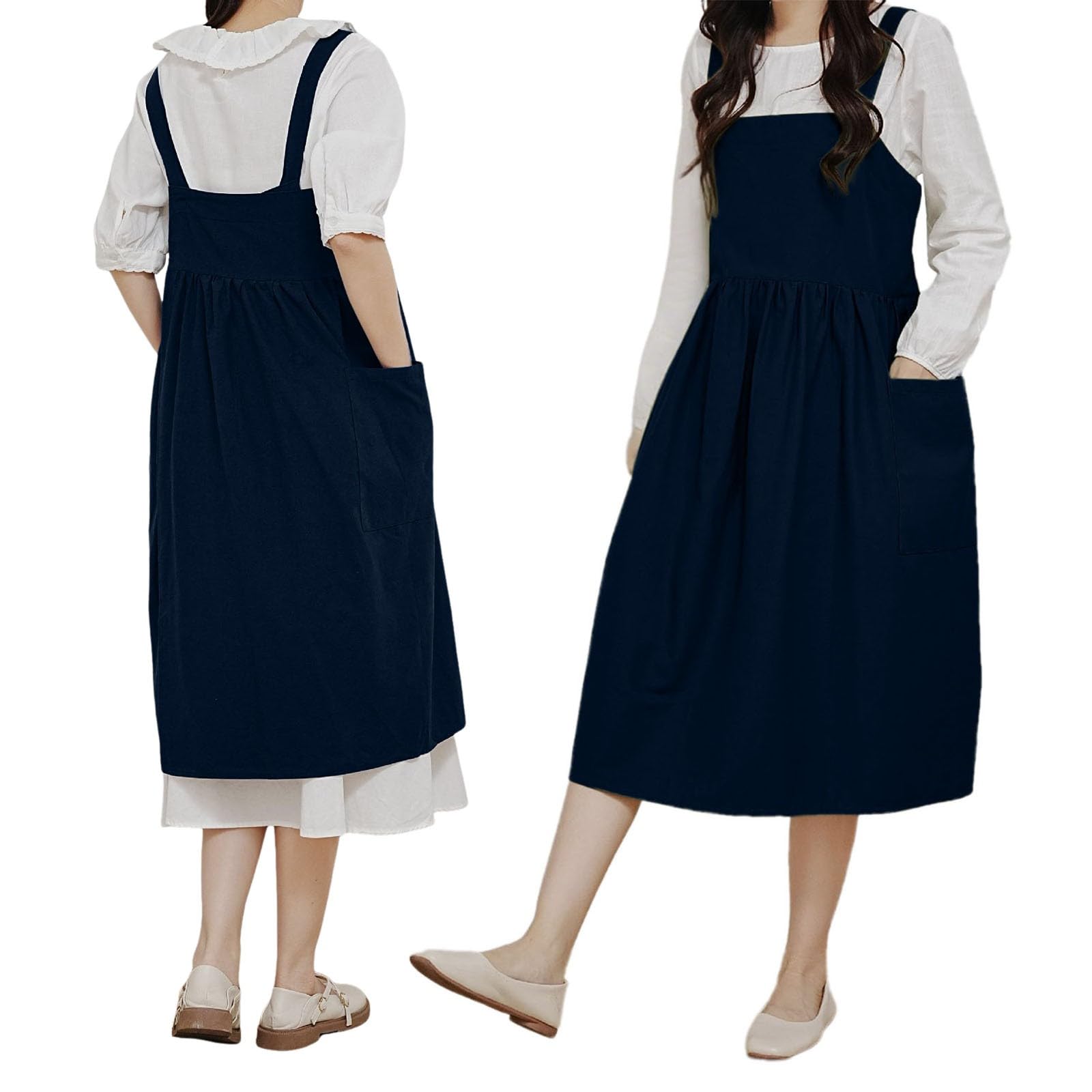 Robe décontractée à col droit parfaite pour un usage quotidien fluide