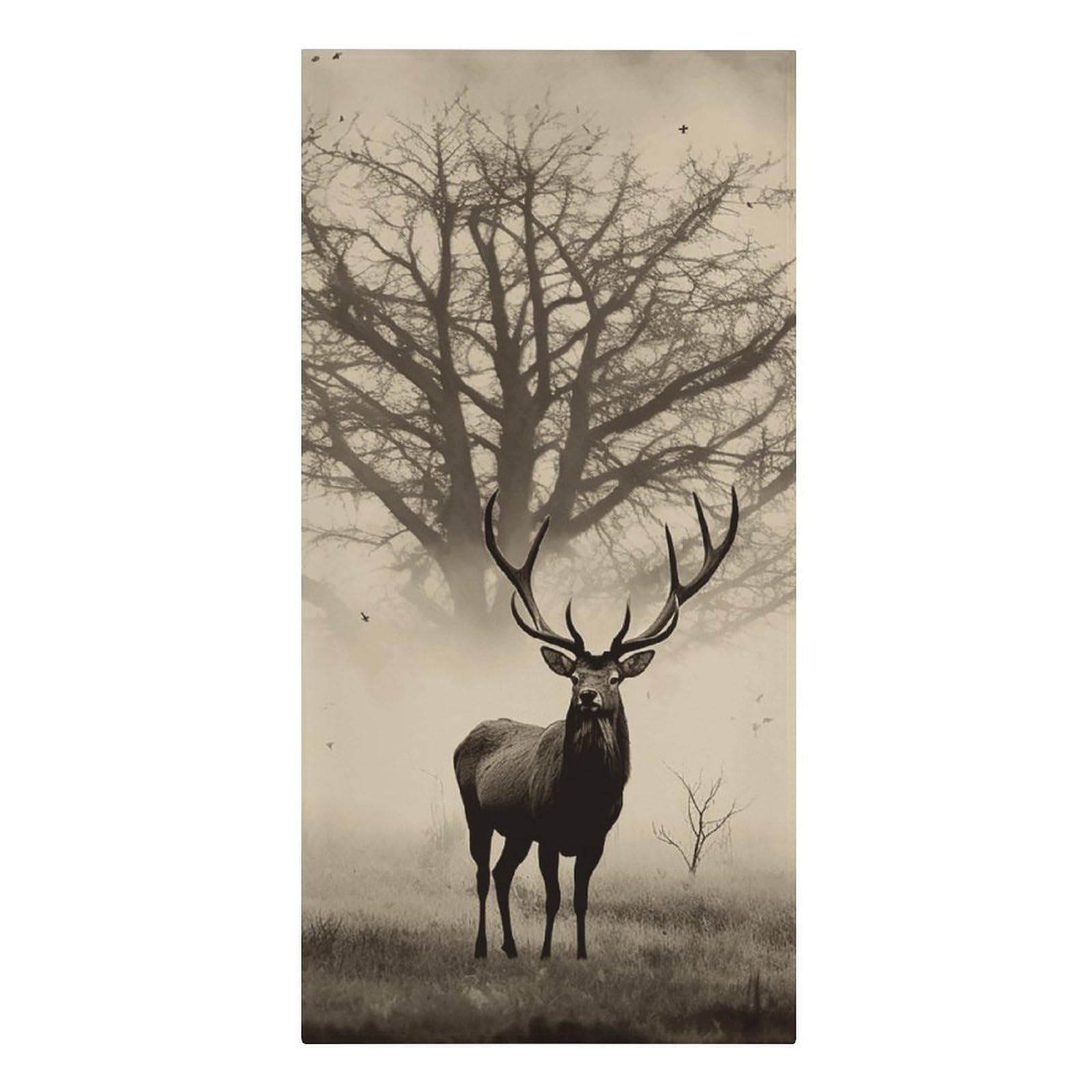 QMNLKH Abstract Tree Elk Picture Beach Towel for Women, Large Microfiber Pool Towel for Men, Absorbent Swim Towels for Home, Lightweight Bath Towels for Camping, Yoga, 30.3"x61.4"