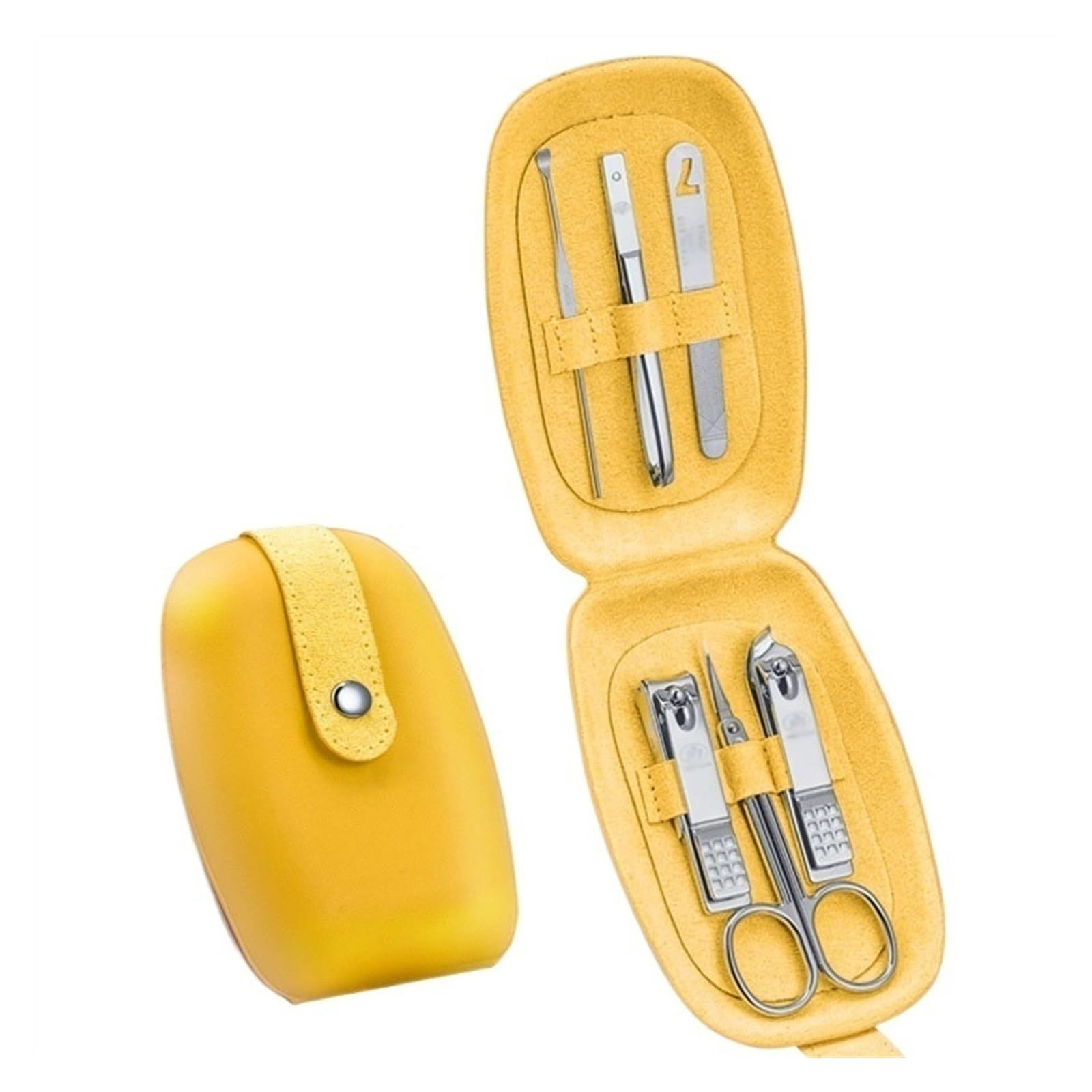 Kit de 6 cortaúñas acero inoxidable(Yellow)
