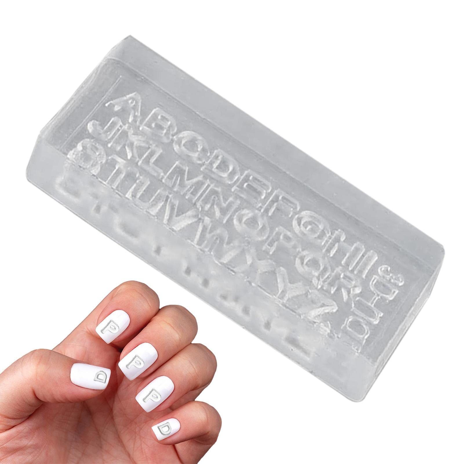 Veeteah Resin Letter Molds | Silicone Nail Molds | Alphabets Mould Silicone Decor Resin Cabochon Jewelry Pendant Mold Set
