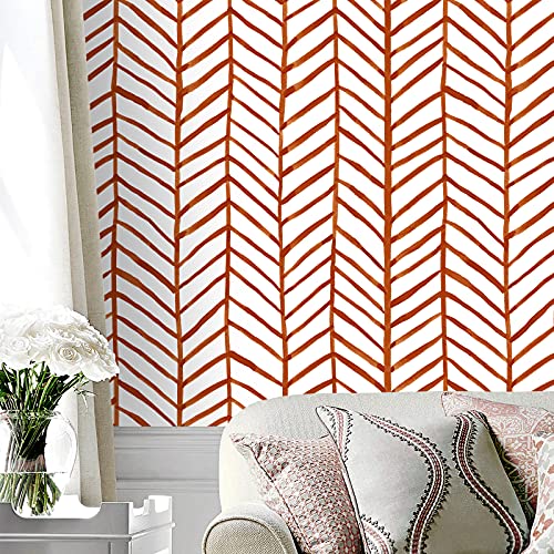 Papier peint autocollant à chevrons modernes et rayures texturées