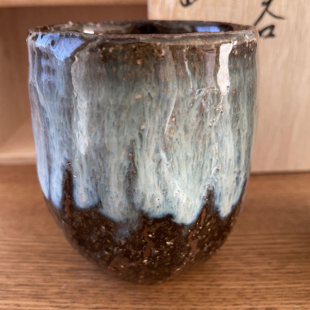 萩焼　大華山 鳥雲窯　納富鳥雲　沙油　花器 Amazon | 萩焼 大華山 鳥雲窯 納富鳥雲作 湯呑 青萩藁釉 陶芸 木